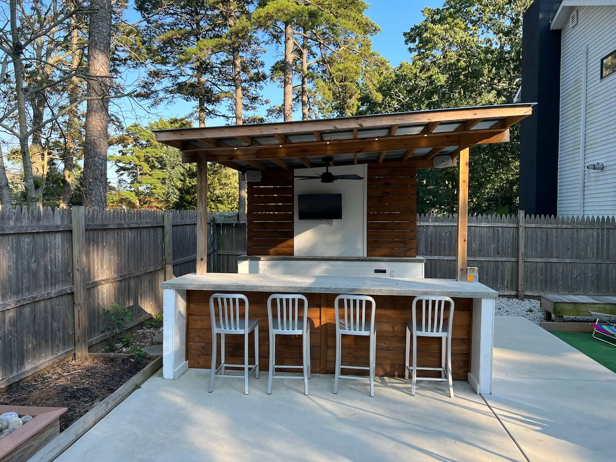 Cape May Court House outdoor bar hardscape NJ